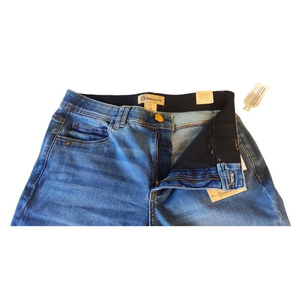 Democracy Womens 12 High Rise Slim Straight  Jeans W/Ab Technology Curv Equality - Picture 9 of 15